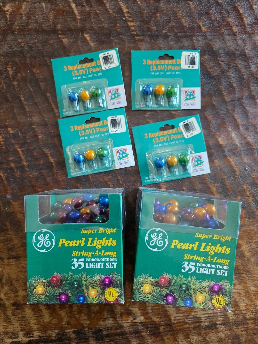 Vintage GE Super Bright Pearl String A Long 35 Lights